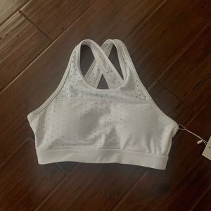 White buffbunny allure sports bra
